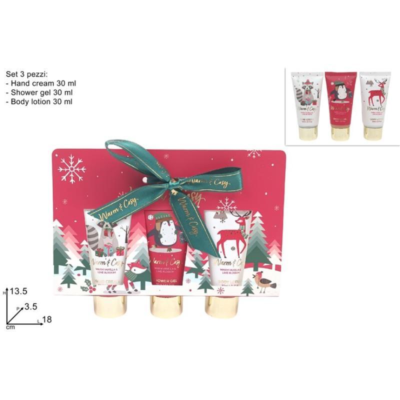 CAJA REGALO NAVIDEÑA SET 3 PZ BODY LINE