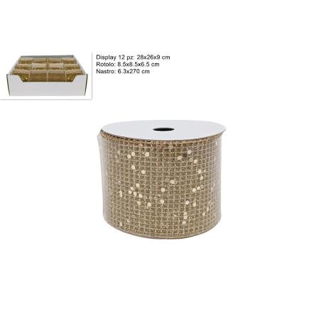CINTA 6.3X270 CM CHAMPAN MALLA BRILLANTE