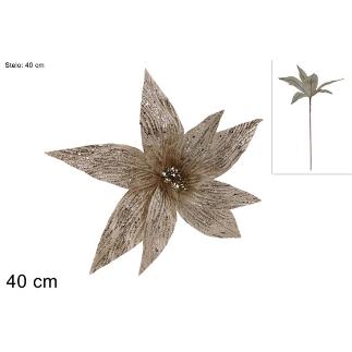 TALLO FLOR BRILLANTE 40 CM CHAMPAN