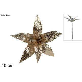 TALLO FLOR LAMINADO 40 CM CHAMPAGNE