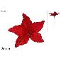 FLOR BELLO GLITTER 25 CM ROJO