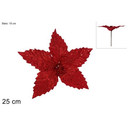 TALLO FLOR BRILLANTE ROJO