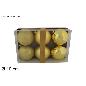 BOLAS 10 CM 6 PZ BRILLANTE/LUCIDA/PERLADA DORADO