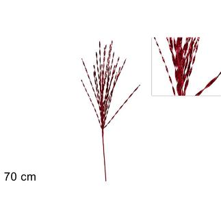 TALLO COLGANTE HILOS LAMINADOS 70 CM ROJO