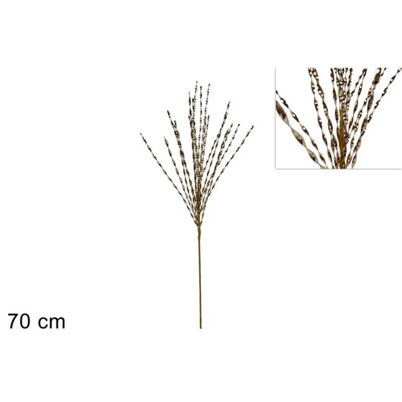 TALLO COLGANTE HILOS LAMINADOS 70 CM DORADO