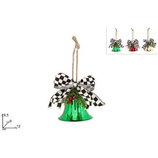 COLGANTE CON CAMPANA Y CON LAZO DEC CON CUADROS 3 COL