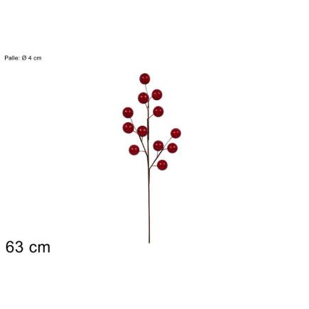 TALLO BOLAS 4 CM ROJAS 63 CM