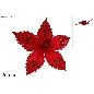 FLOR POINSETIA 25 CM ROJO