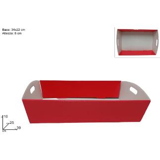 CESTA GRANDE CARTON NAVIDAD ROJO
