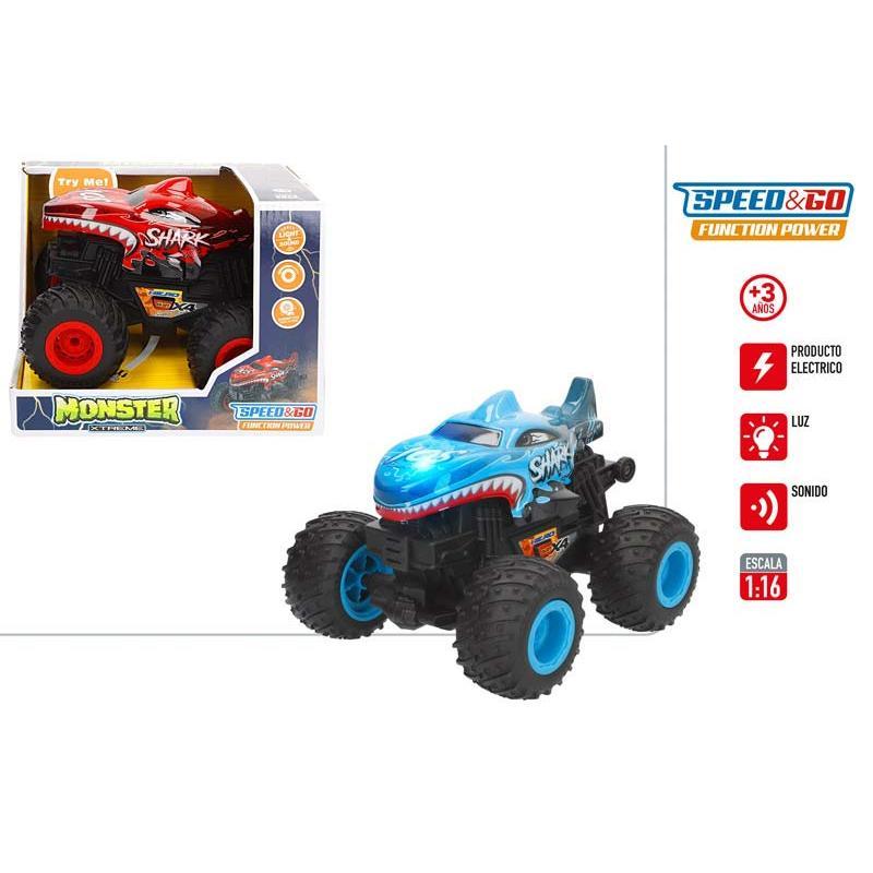 COCHE 4A4 SHARK 1:16 C/LUZ SPEED&GO