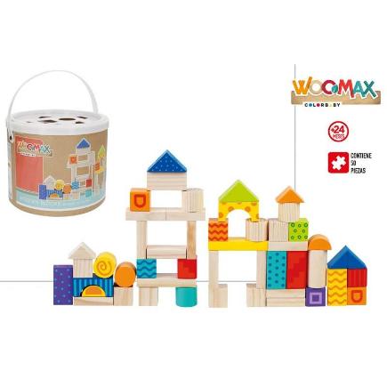 JUEGO BLOQUES MADERA 50 WOOMAX