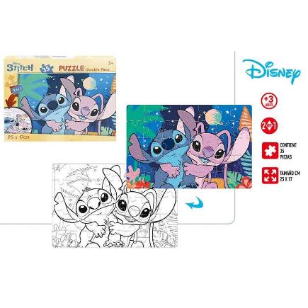 PUZZLE XS DOBLE CARA 25X17 CM STITCH