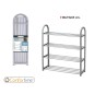 ZAPATERO DE METAL/PL. 4 PISOS 58*19*65 CMS.