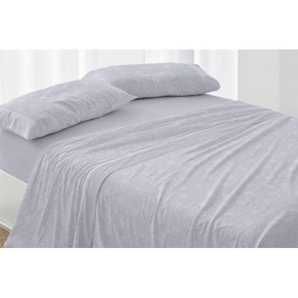 SABANAS FRANELA ALGODON TRI D.575 AZUL 150X190 CM
