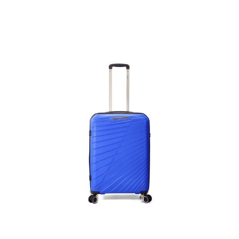 MALETA TROLLEY 50 CM 3 PP 4 RUEDAS DOBLES AZUL CLARO EXTENSIBLE