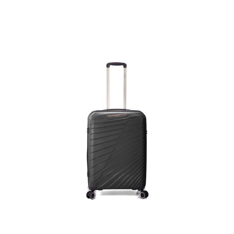 MALETA TROLLEY 50 CM 3 PP 4 RUEDAS DOBLES NEGRO EXTENSIBLE
