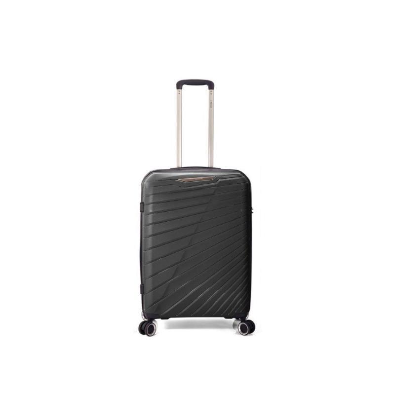 MALETA TROLLEY 60 CM 3 PP 4 RUEDAS DOBLES NEGRO EXTENSIBLE