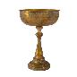 ALZADORA LISA CON BASE METAL DORADO ANT D22 CM H33 CM