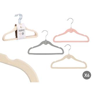 SET 6 PERCHAS FLOCADA INFATIL SURTIDO COLORES