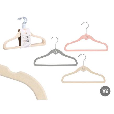 SET 6 PERCHAS FLOCADA INFATIL SURTIDO COLORES
