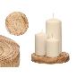 SOPORTE DECOR REDONDO MADERA QUEMAD