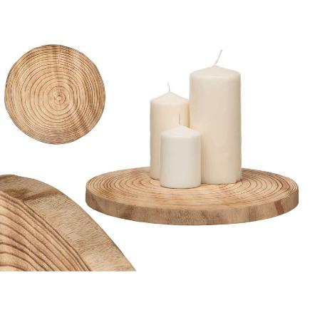 SOPORTE REDONDO MADERA JUMBO 34X34X3 CM
