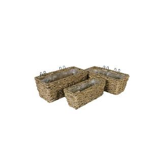 JARDINERA BALCON J/3 RECT ANEA/PAJA 42X20X19 CM