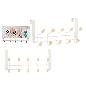 PERCHA METAL 10 GANCHOS MADERA BLANC