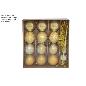 BOLAS 8 CM 12 PCS C/HILO Y PUNTAL ORO