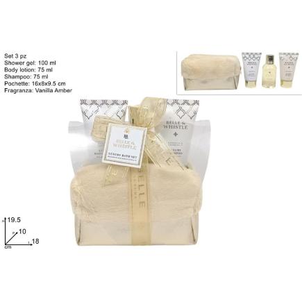 PAQUETE DE REGALO BELLEZA SET 4 PIEZAS LINEA CORPORAL DORAD