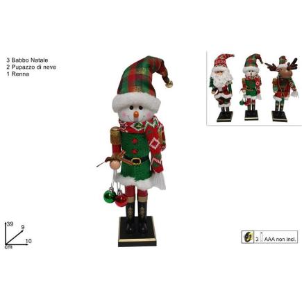 FIGURA NAVIDEÑA CASCANUECES 39 CM C/MUSICA 3 SURT