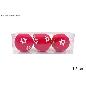 BOLAS 12 CM 3 PIEZAS FLOCADO ROJA CON ESTRELLAS Y DIAMANTES