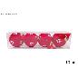 BOLAS 10 CM 4 PIEZAS FLOCADO ROJA CON ESTRELLAS Y DIAMANETES EN CAJA