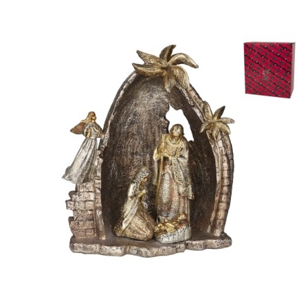 NACIMIENTO CON PALMERAS 33X25.5X13 CM