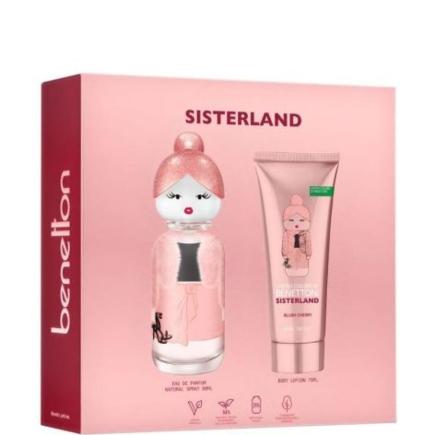 ESTUCHE BENETTON COLONIA 80 ML VAPO SISTERLAND BLUSH CHERRY+ BODY