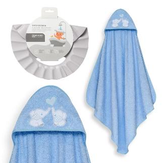 CAPA BAÑO 1X1 MOD PAREJITA ELEFANTE+ GORRO AZUL