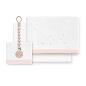 TRIPTICO CUNA CORALINA ESTRELLA LUNA MULTICOLOR + BROCHE BCO/ROSA