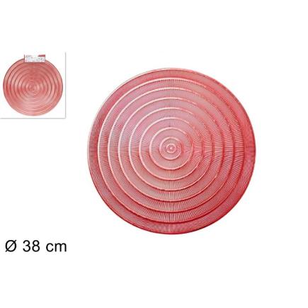 BAJOPLATO 38 CM DECOR ROJO