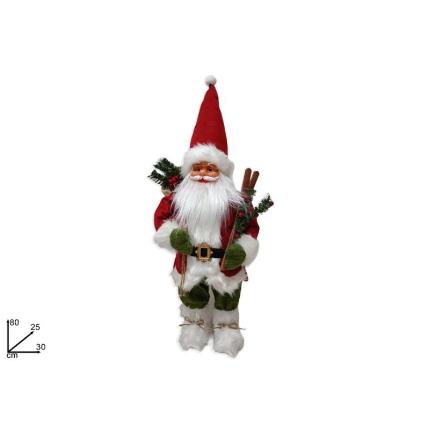 PAPA NOEL 80 CM CON VESTIDO ROJO/VERDE OH-D03
