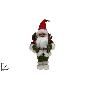 PAPA NOEL 60 CM CON VESTIDO ROJO/VERDE