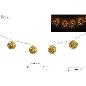 HILO CON 20 LED BOLAS 4 CM DORADO 2 M BATERIA