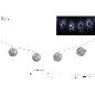 HILO CON 20 LED BOLAS 4 CM PLATEADO 2 M BATERIA