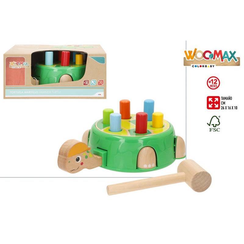 JUEGO TORTUGA MARTILLO MADERA +12M