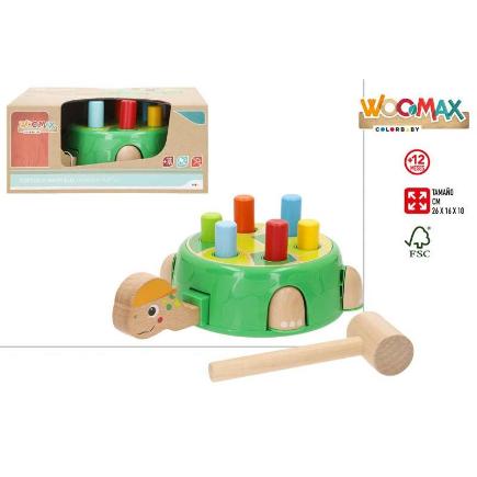JUEGO TORTUGA MARTILLO MADERA +12M