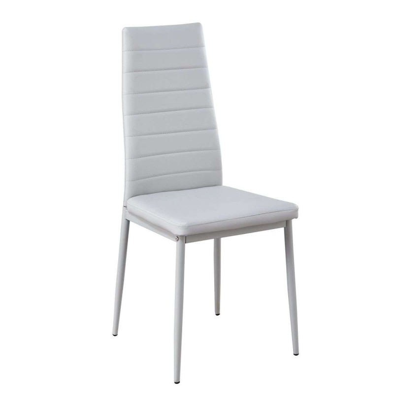 SILLA POLIPIEL GRIS 42*52*96