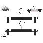 PERCHAS X2 C/PINZAS 30 CM NEGRO