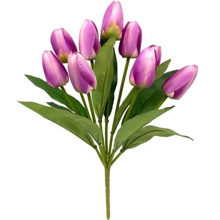 RAMO TULIPANES X 9-44 CM VIOLETA