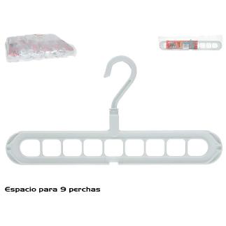 PERCHA AHORRA ESPACIO PARA 9 PERCHAS 33X