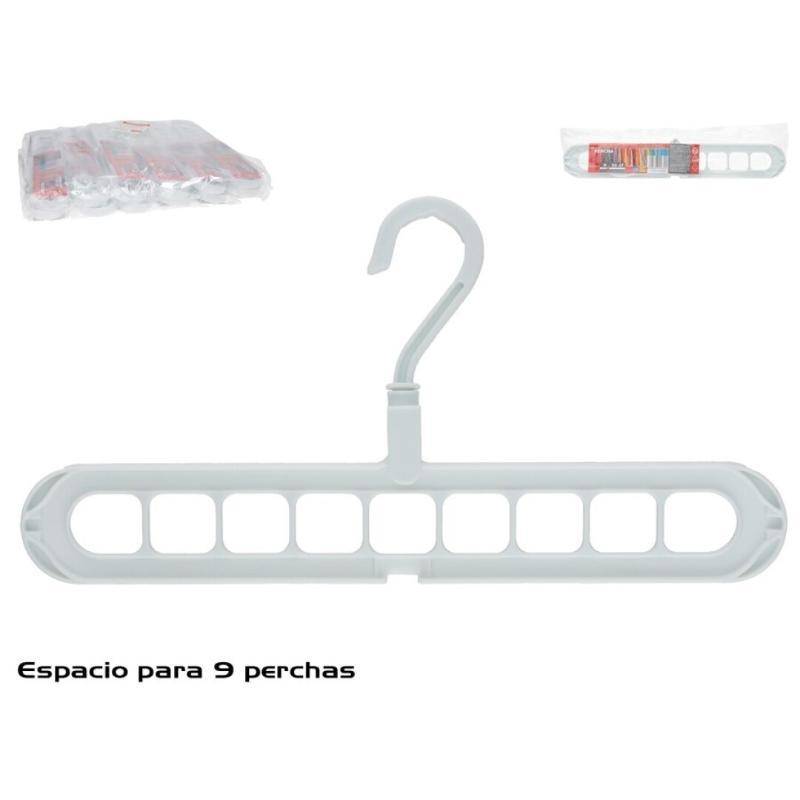 PERCHA AHORRA ESPACIO PARA 9 PERCHAS 33X