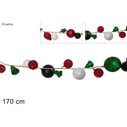 GUIRNALDA 170 CM 36 BOLAS COLOR AJEDREZ SURT 2